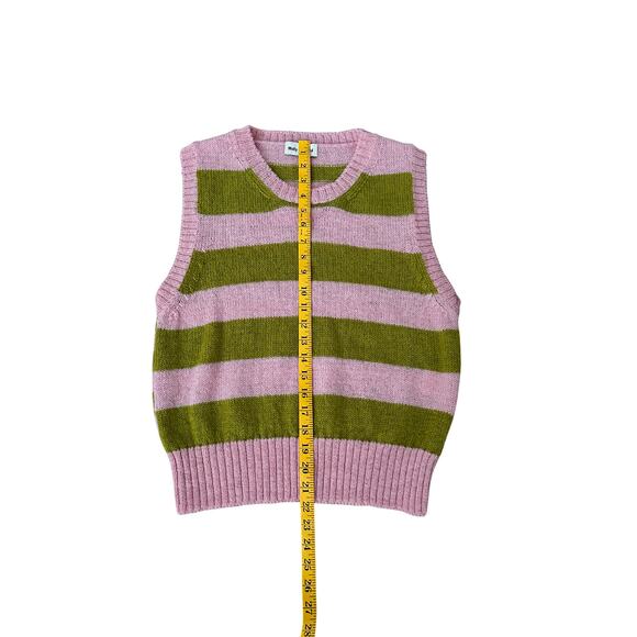 Molly Goddard Rose Striped Wool Sweater Sleeveless Vest I L - Picture 7 of 10